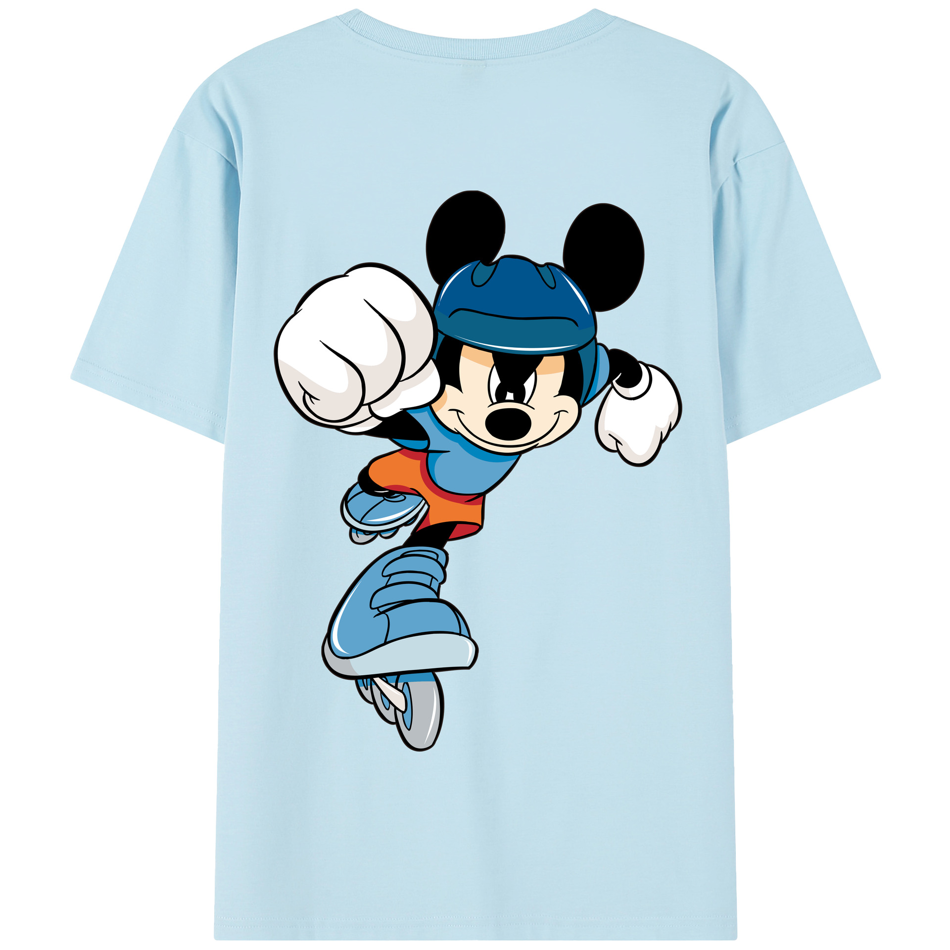 （画像用） ミッキーマウス Mickey Mouse 綿100％半袖Tシャツ（背面プリント）